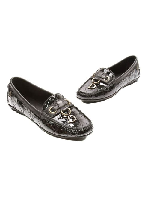 dior patent leather loafers